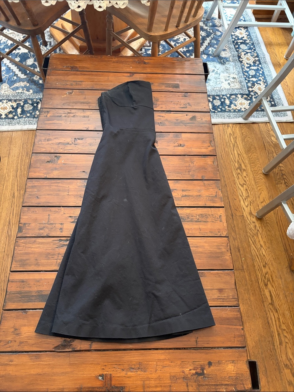 White House Black Market Black Strapless Spaghetti Dress